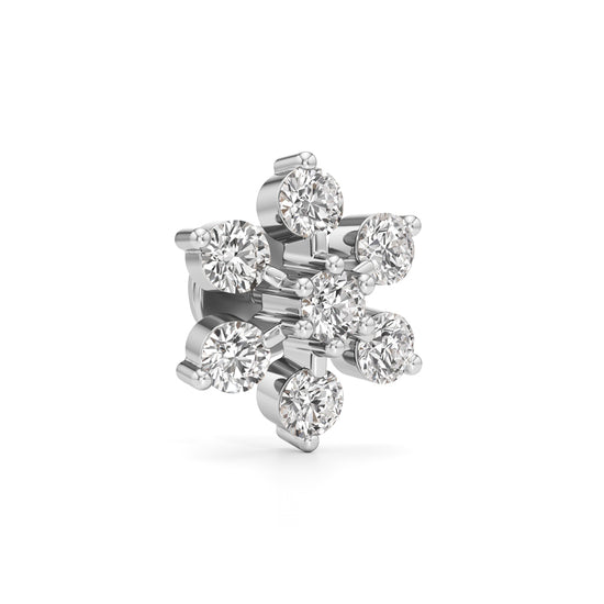 15Ct Round Shape Fancy Studs Earrings
