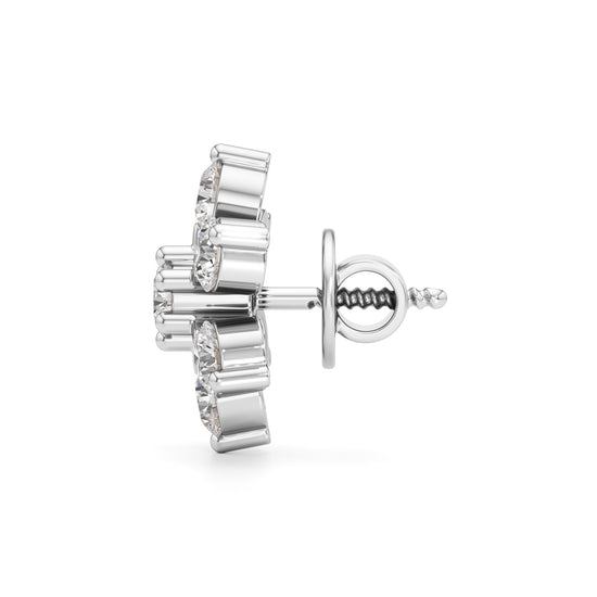 15Ct Round Shape Fancy Studs Earrings