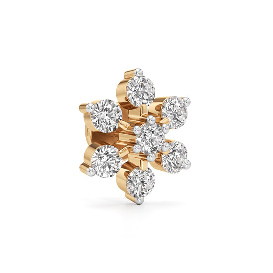 15Ct Round Shape Fancy Studs Earrings