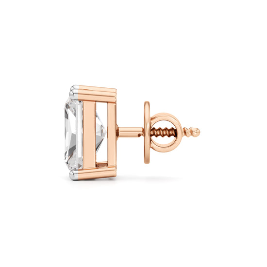 25Ct Radiant Shape Solitaire Studs Earrings