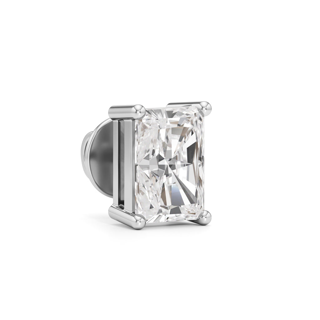 25Ct Radiant Shape Solitaire Studs Earrings