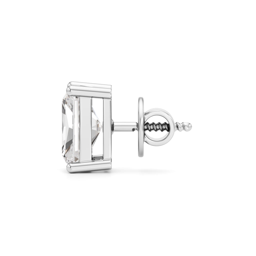 25Ct Radiant Shape Solitaire Studs Earrings