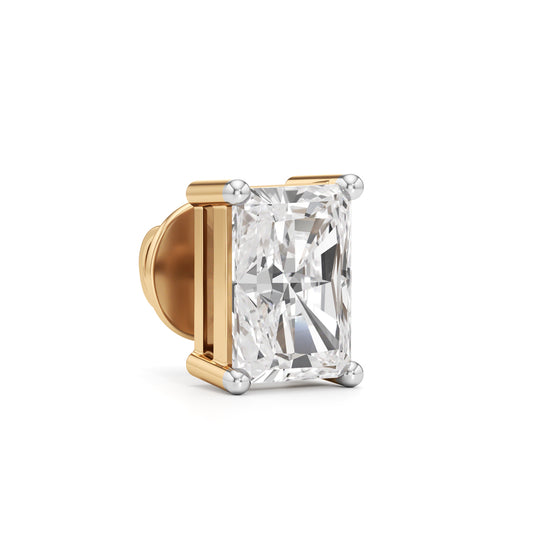 25Ct Radiant Shape Solitaire Studs Earrings