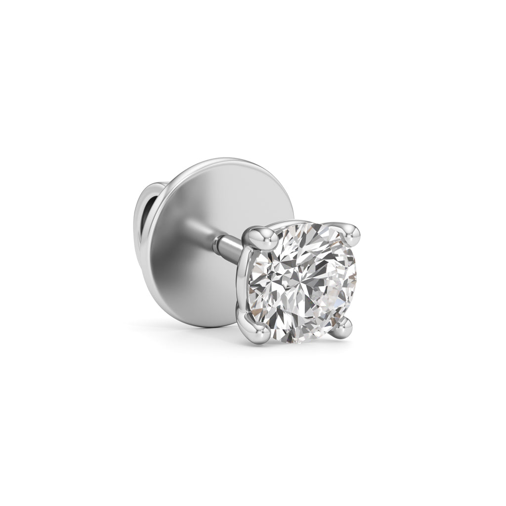 050 Ct Round Shape Solitaire Studs Earrings