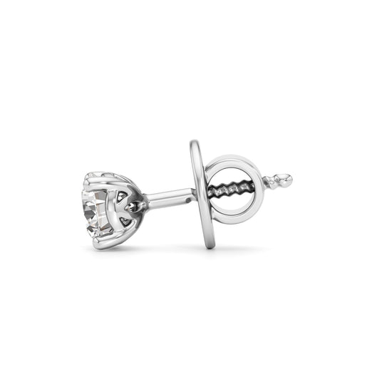 050 Ct Round Shape Solitaire Studs Earrings