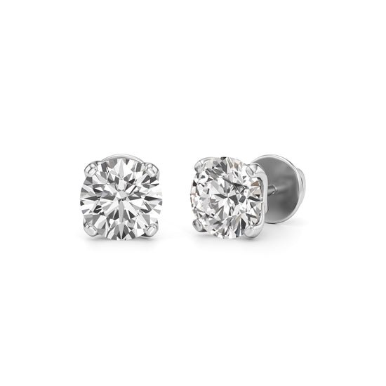25Ct Round Shape Solitaire Studs Earrings