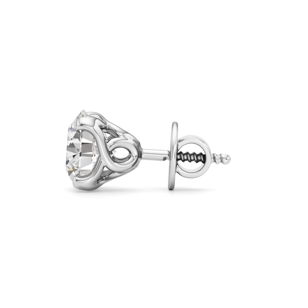 25Ct Round Shape Solitaire Studs Earrings