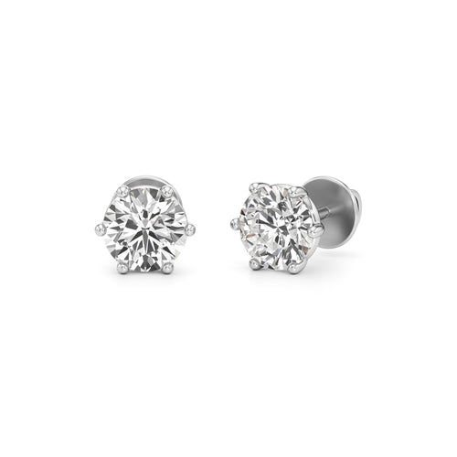 25Ct Round Shape Solitaire Studs Earrings