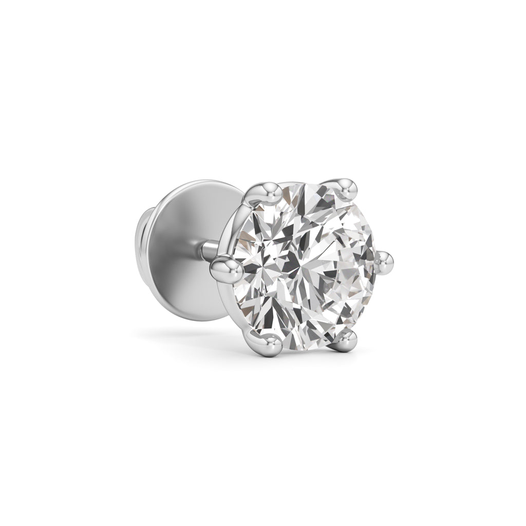 25Ct Round Shape Solitaire Studs Earrings