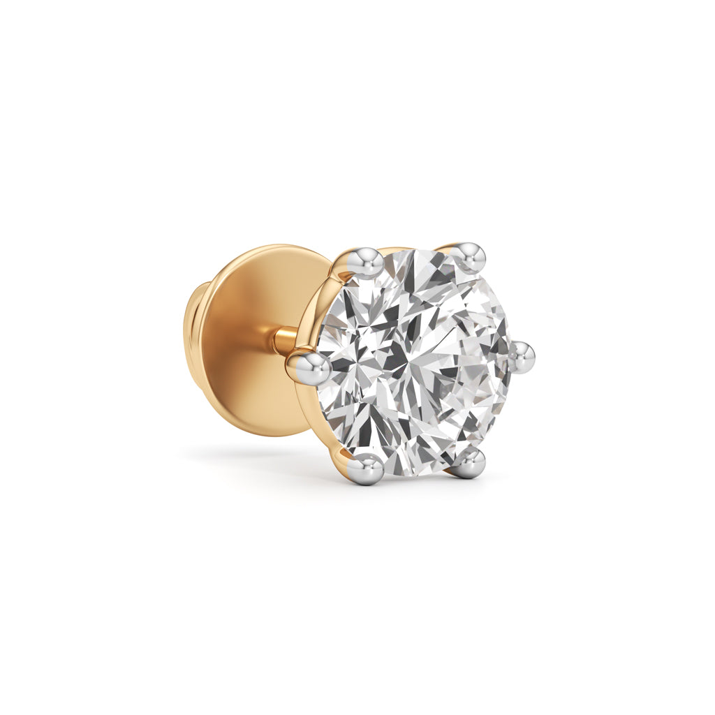 25Ct Round Shape Solitaire Studs Earrings