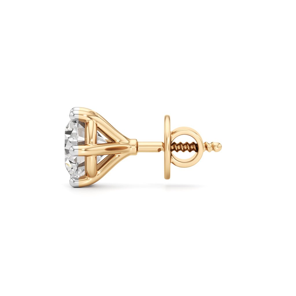 25Ct Round Shape Solitaire Studs Earrings