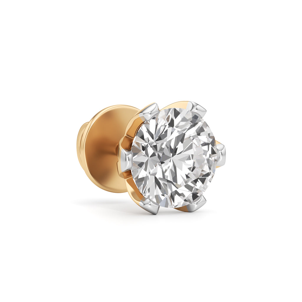 2Ct Round Shape Solitaire Studs Earrings