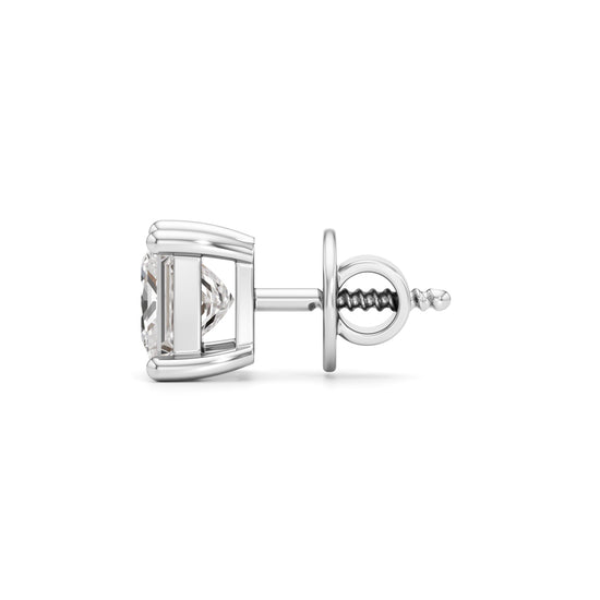 15Ct Princess Shape Solitaire Studs Earrings