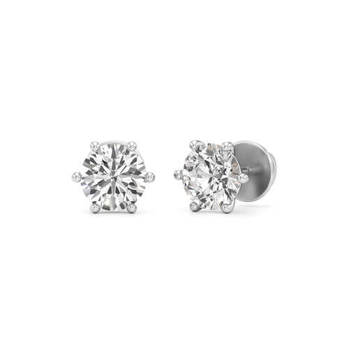 2Ct Round Shape Delicate Earrings