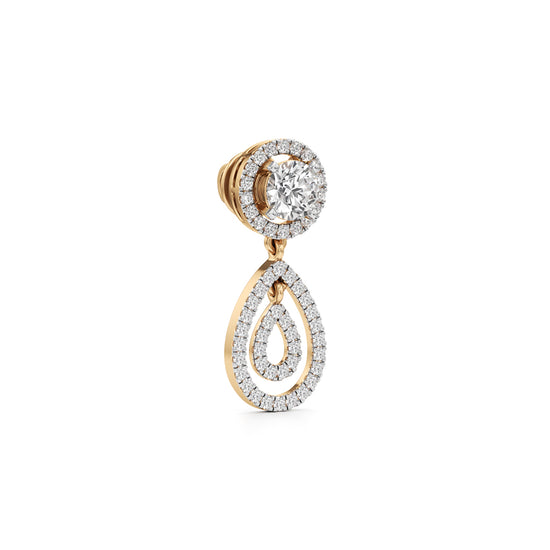 25Ct Round Shape Dangles Earrings