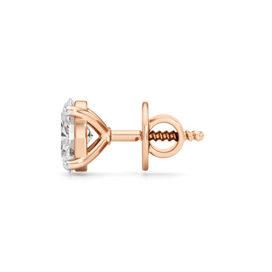 1Ct Oval Shape Solitaire Studs Earrings