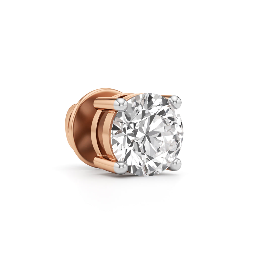 15Ct Round Shape Solitaire Studs Earrings
