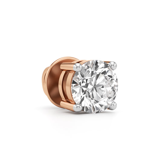 15Ct Round Shape Solitaire Studs Earrings