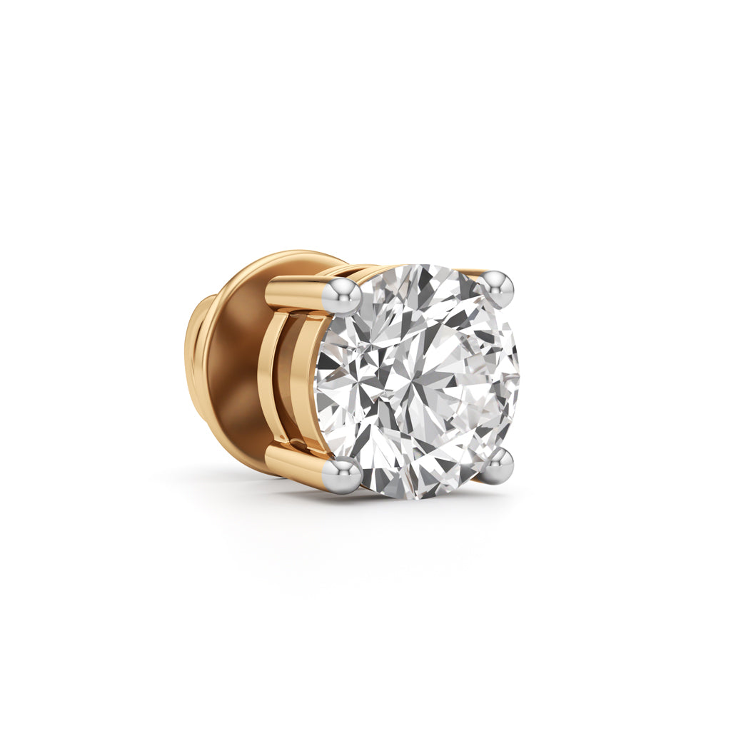 15Ct Round Shape Solitaire Studs Earrings