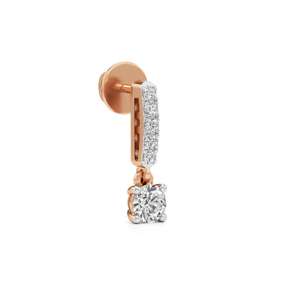 050Ct Round Shape Fancy Studs Earrings