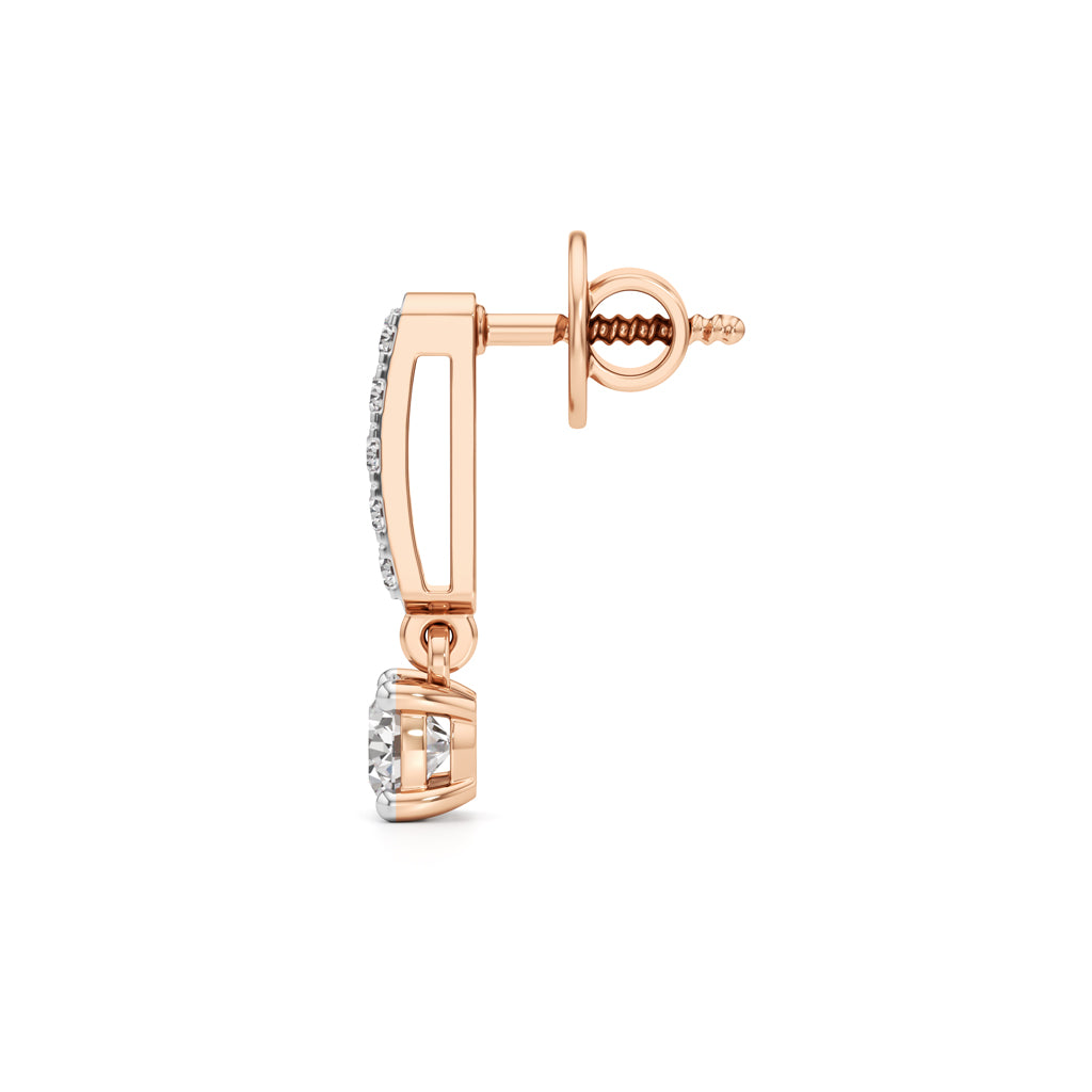 050Ct Round Shape Fancy Studs Earrings