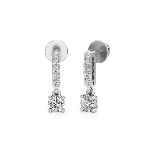 050Ct Round Shape Fancy Studs Earrings