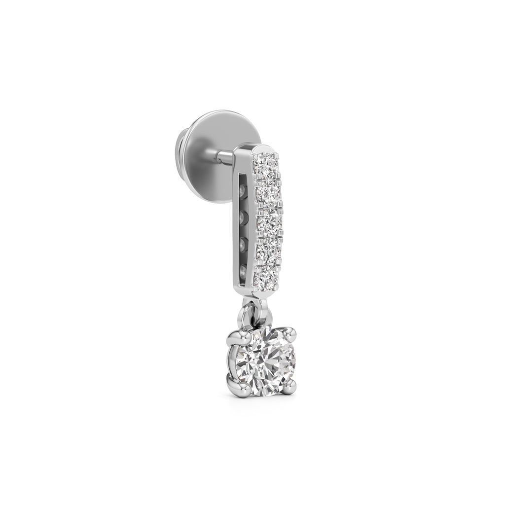 050Ct Round Shape Fancy Studs Earrings