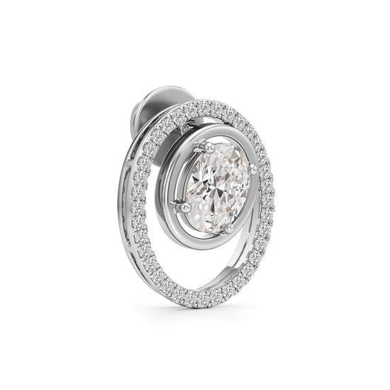 225Ct Oval Shape Fancy Studs Earrings