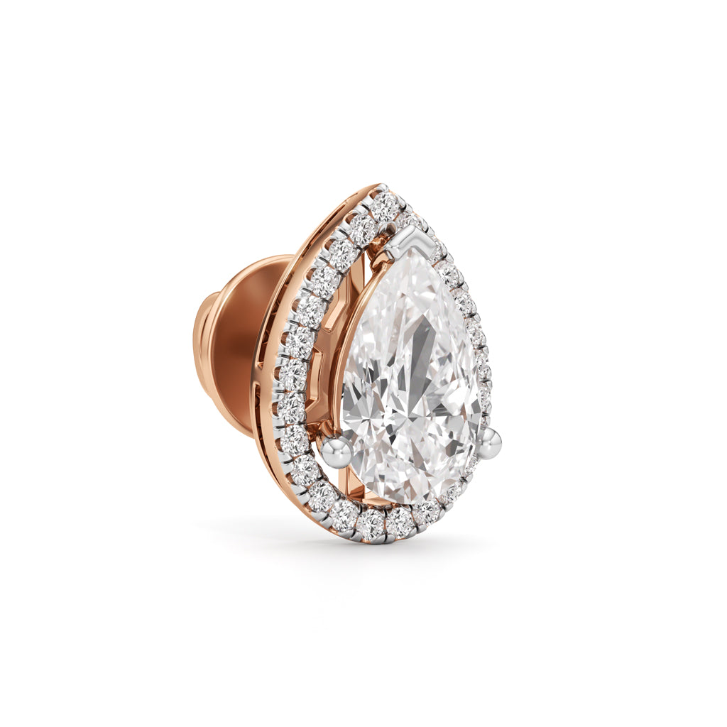225Ct Round Shape Fancy Studs Earrings