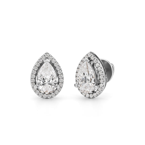225Ct Round Shape Fancy Studs Earrings