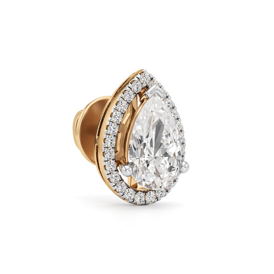 225Ct Round Shape Fancy Studs Earrings