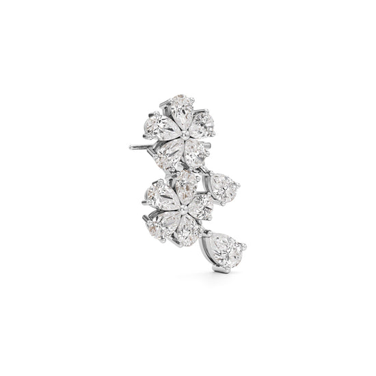 375Ct Round Shape Fancy Studs Earrings
