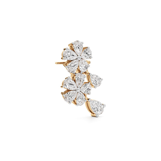 375Ct Round Shape Fancy Studs Earrings