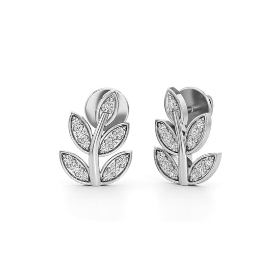Elora Leaf Diamond Studs