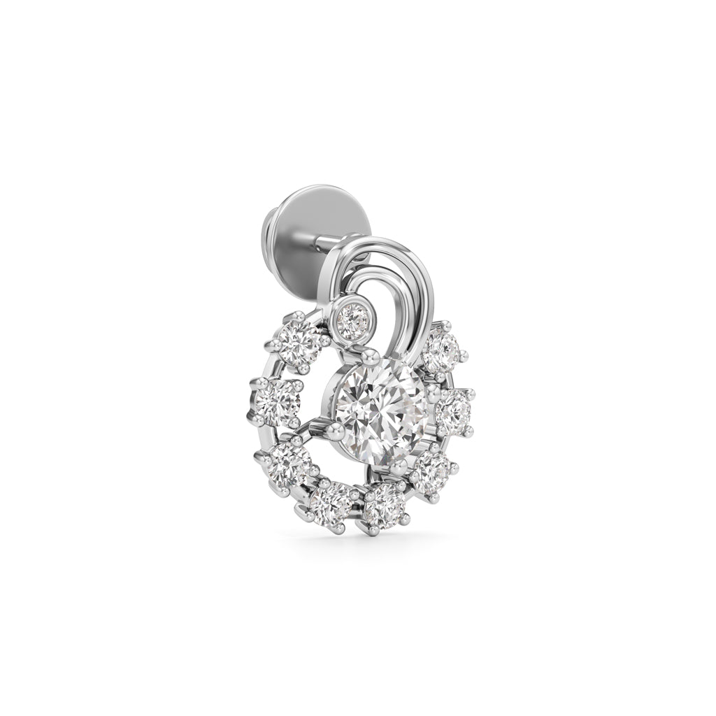 175Ct Round Shape Fancy Studs Earrings