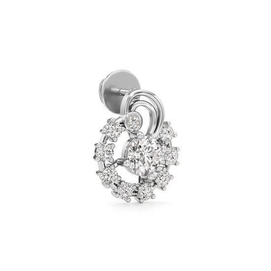 175Ct Round Shape Fancy Studs Earrings