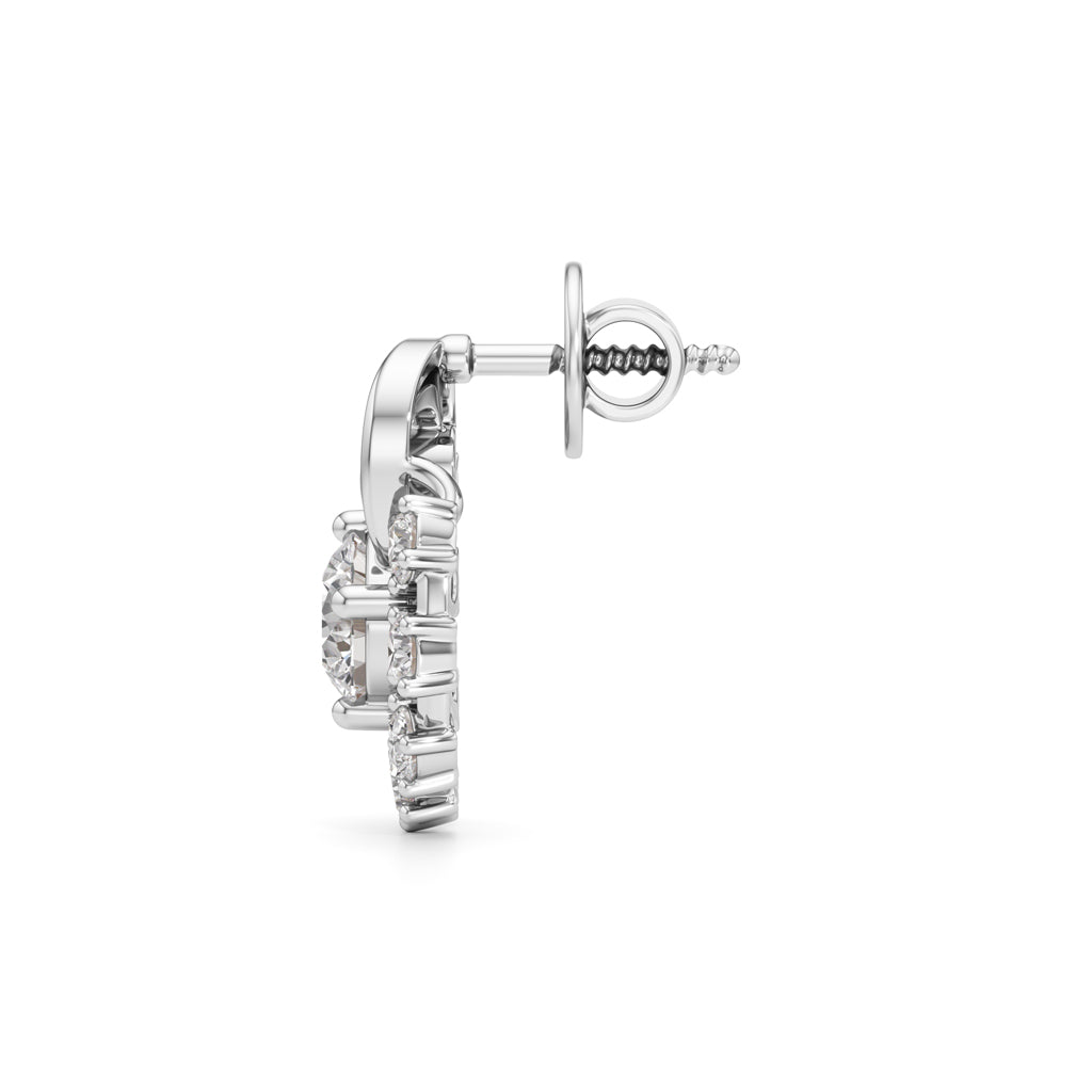 175Ct Round Shape Fancy Studs Earrings