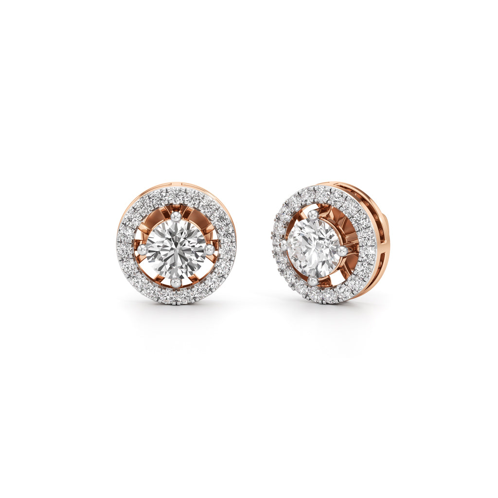 125Ct Emerald Shape Halo Earrings