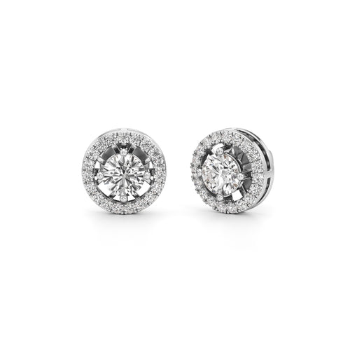 125Ct Emerald Shape Halo Earrings