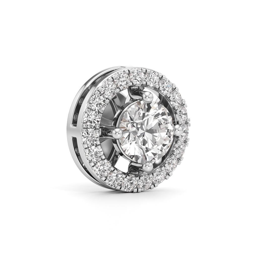 125Ct Emerald Shape Halo Earrings