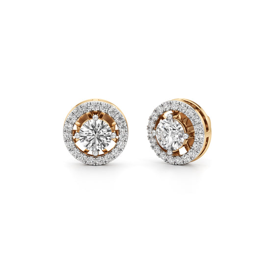 125Ct Emerald Shape Halo Earrings