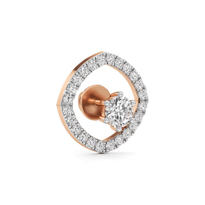 175Ct Round Shape Fancy Studs Earrings
