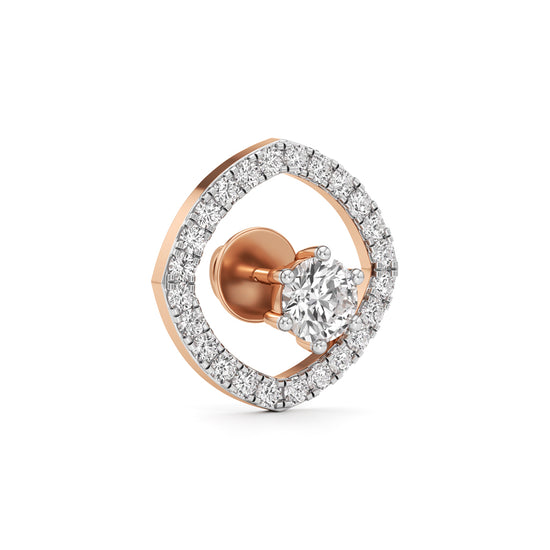 175Ct Round Shape Fancy Studs Earrings
