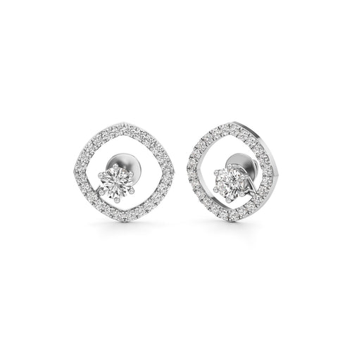 175Ct Round Shape Fancy Studs Earrings