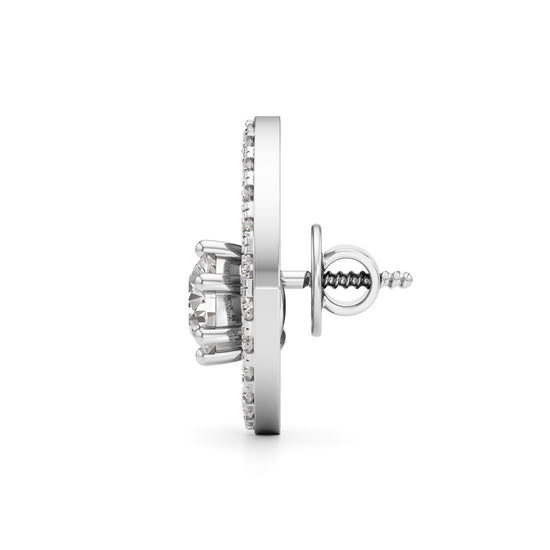 175Ct Round Shape Fancy Studs Earrings