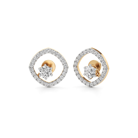 175Ct Round Shape Fancy Studs Earrings