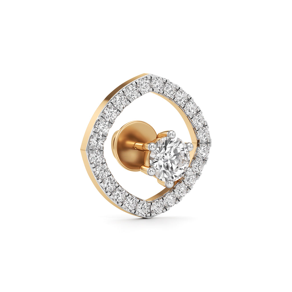 175Ct Round Shape Fancy Studs Earrings