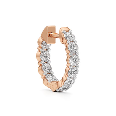 150Ct Round Shape Hoops Earrings