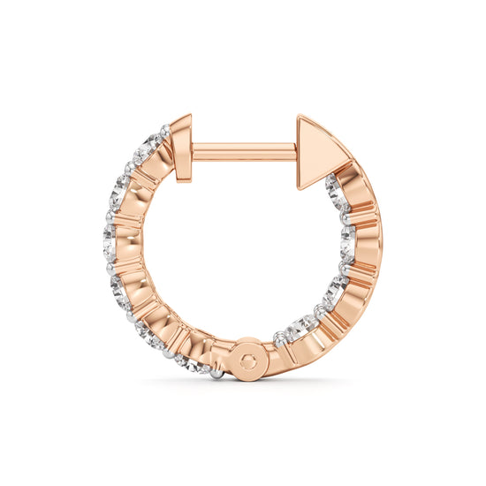 150Ct Round Shape Hoops Earrings