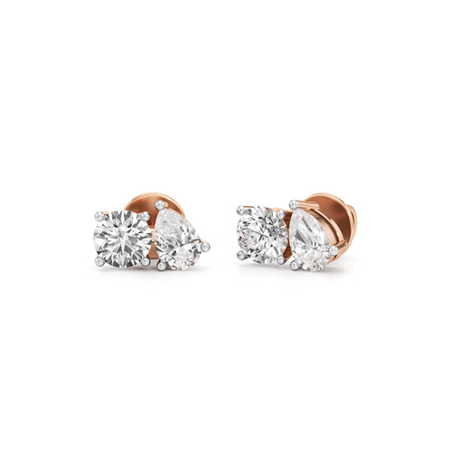 15Ct Pear Shape Solitaire Studs Earrings